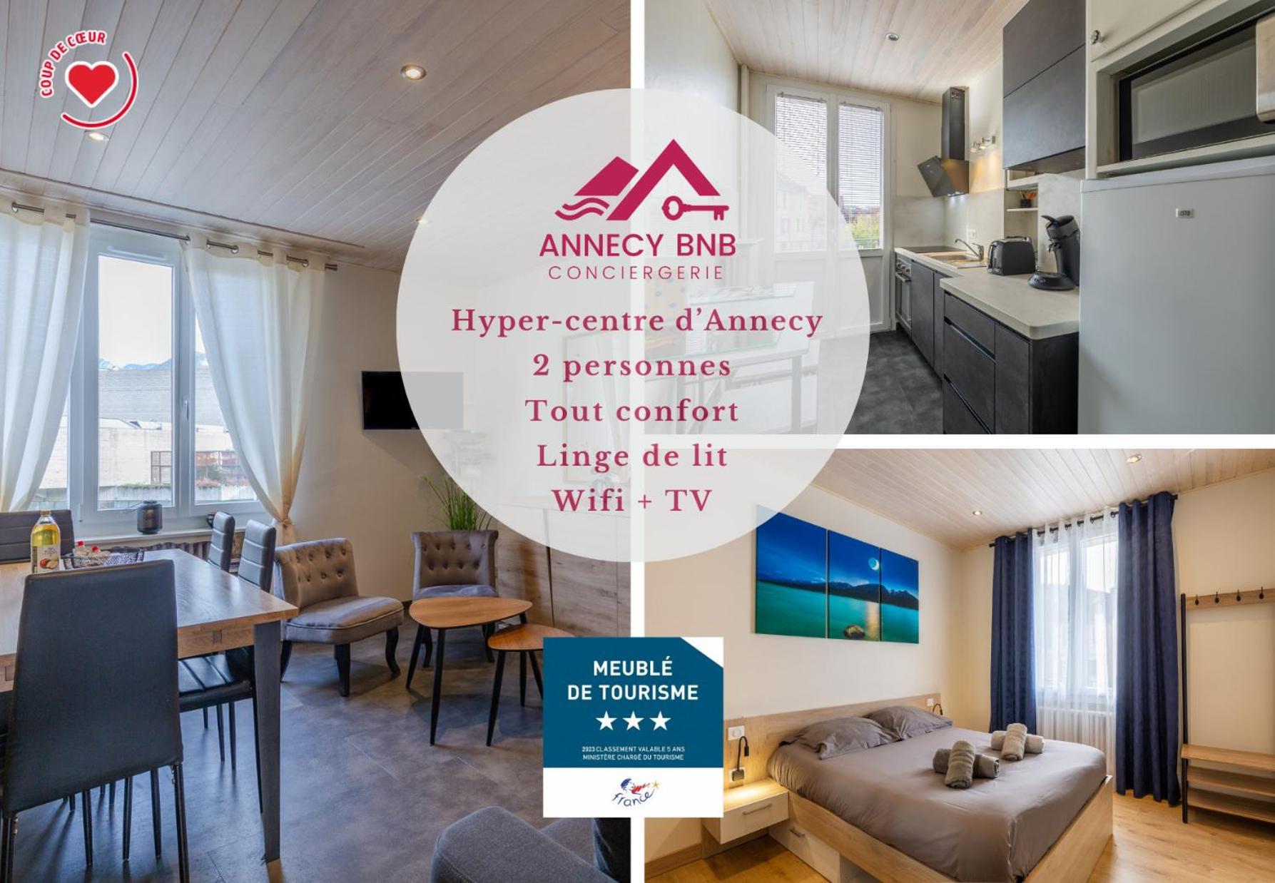 Le President: Cosy T2, 2 A 4 Pers, Plein Centre Apartment Annecy Bagian luar foto